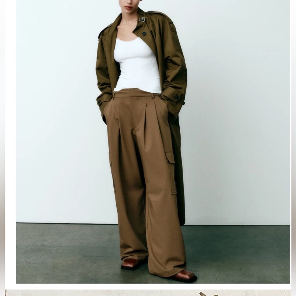 NWT Zara Wide-Leg Cargo Pants size XS - Picture 8 of 9
